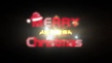 圣诞快乐艺术字霓虹效果动态合集视频的预览图